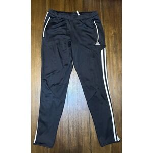 Adidas ClimaCool Athletic Track Pants Black White Stripes Mens Medium M
